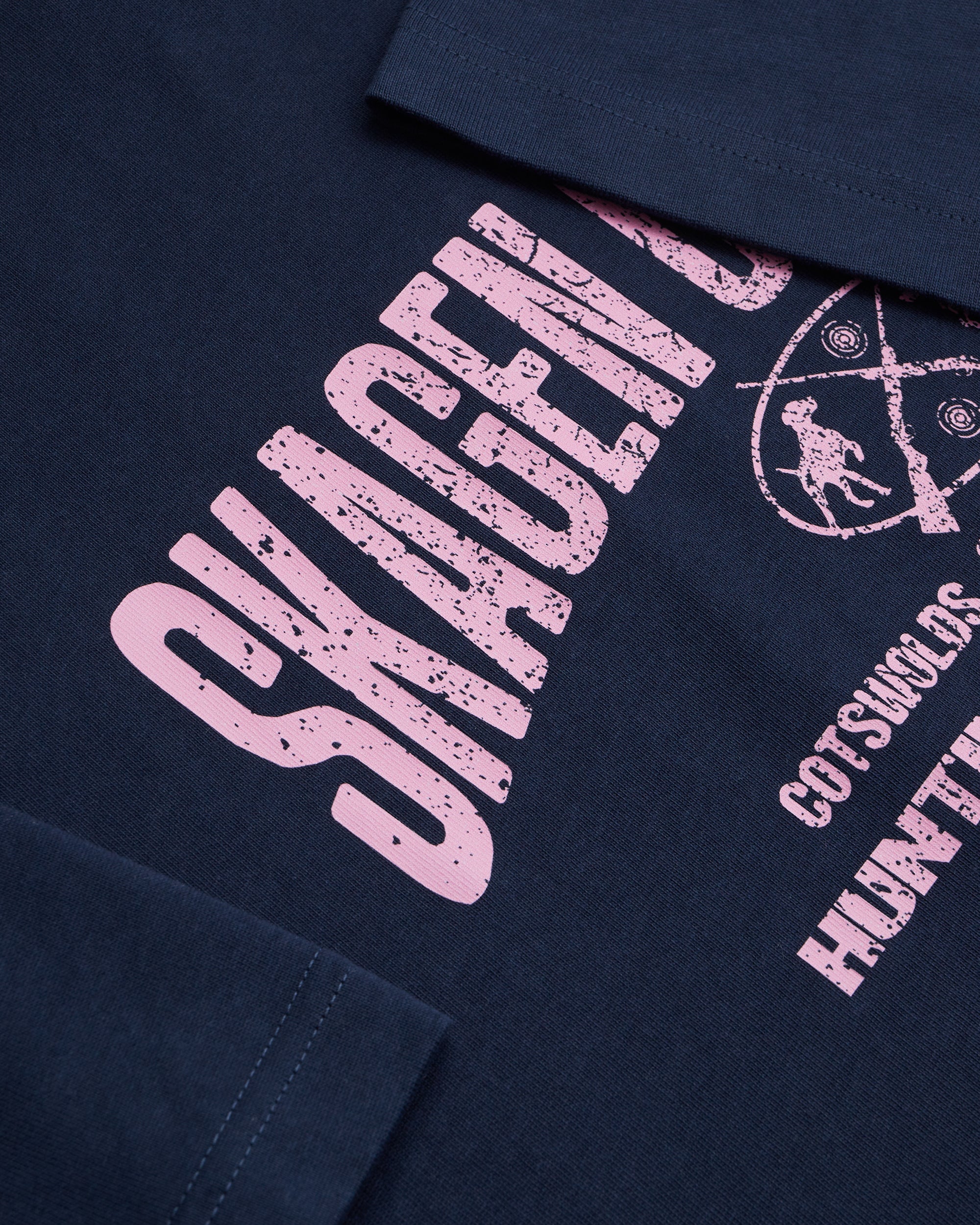 Graphic T-Shirt 'Vintage Hunter Club' Navy